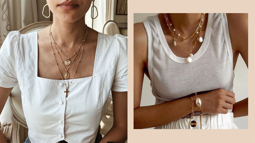 Gold Layering Necklaces  Chain necklace outfit, Fancy jewelry necklace,  Stacked necklaces