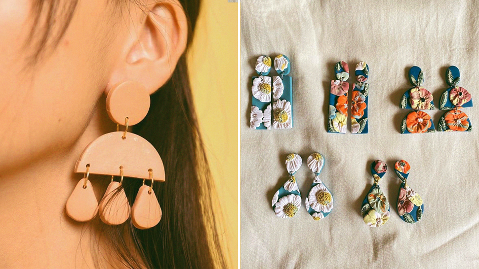 Clay deals earrings shop