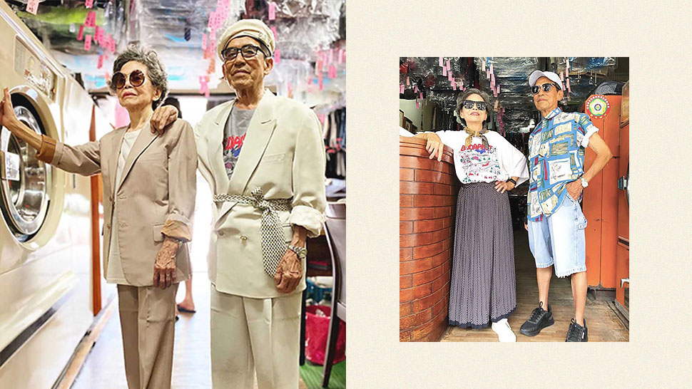 Elderly Couple Shoots Fashion Photos with Clothes Left at Their Laundromat