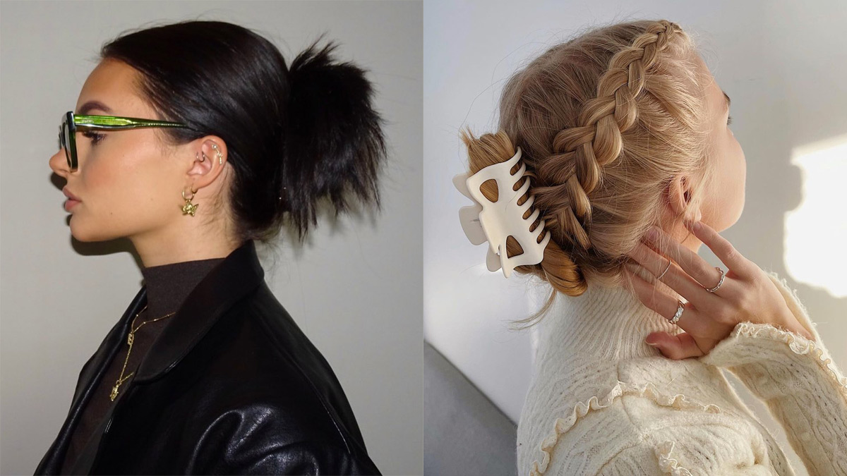 3 claw clip hairstyles for long hair