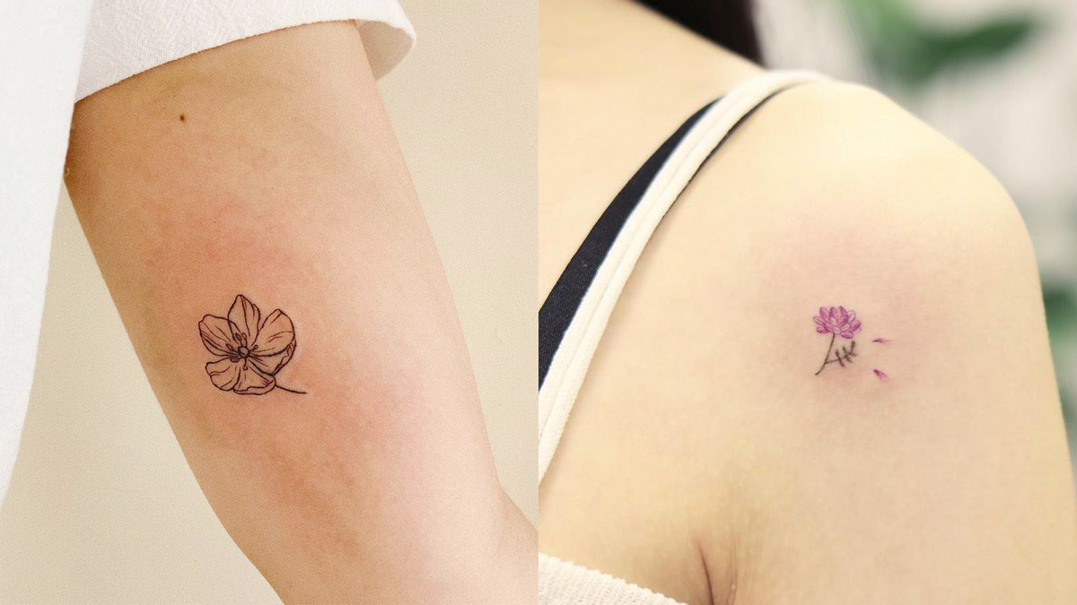 12 Minimalist Flower Tattoo Ideas And