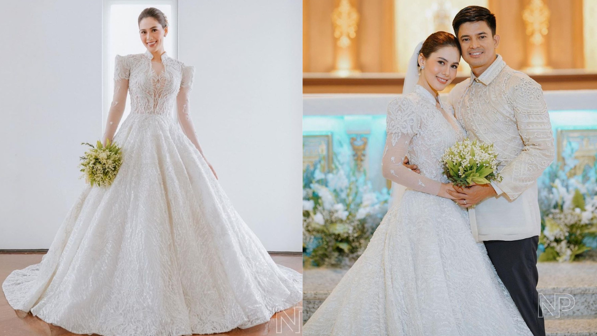 Look: Vickie Rushton's Gorgeous Wedding Gown By Francis Libiran