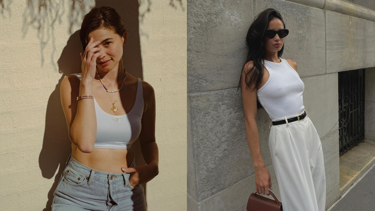 10 White Tank Top Outfits As Seen On Celebrities