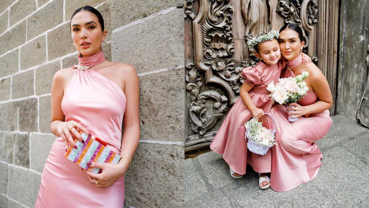 Sofia Andres And Her Daughter Are Twinning In Pink Dresses At Dominique