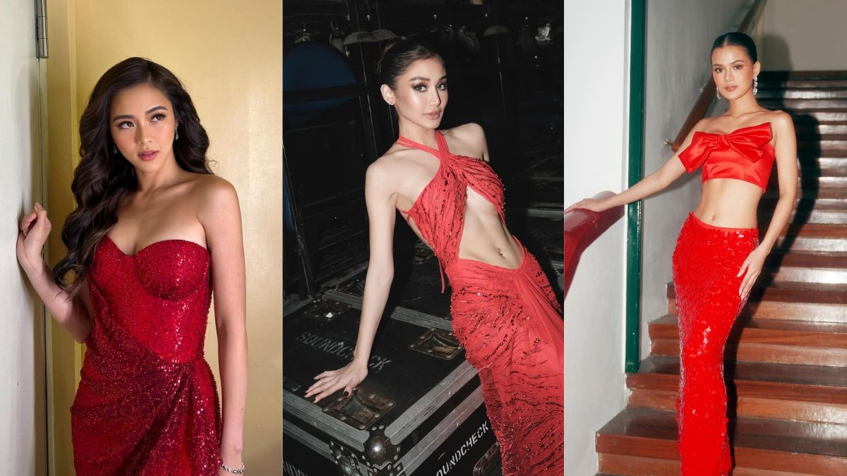 Celebrities Wearing Red Dresses For The Christmas Season | Preview.ph