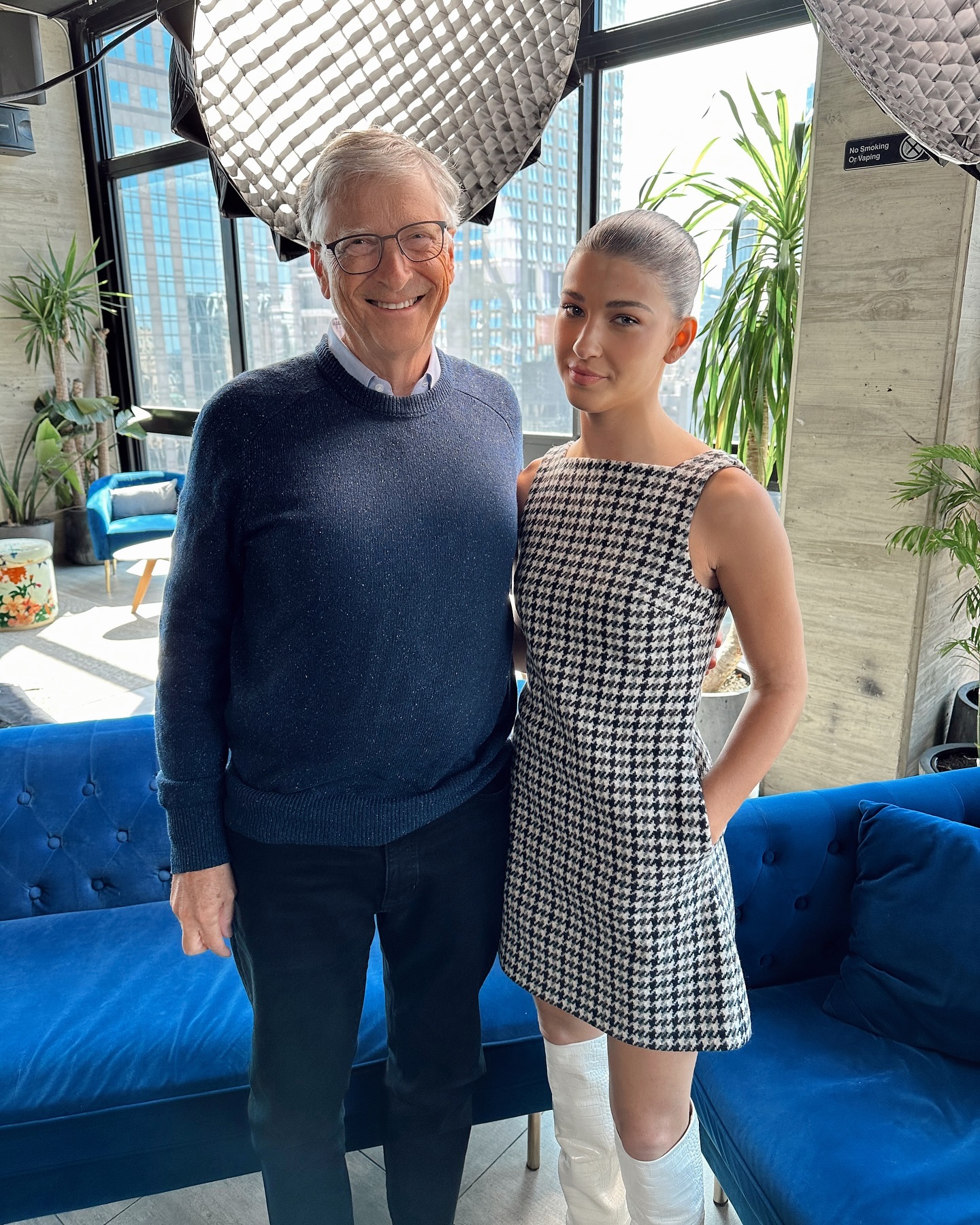 Phoebe Gates with Bill Gates