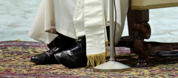 Pope Francis simple black shoes