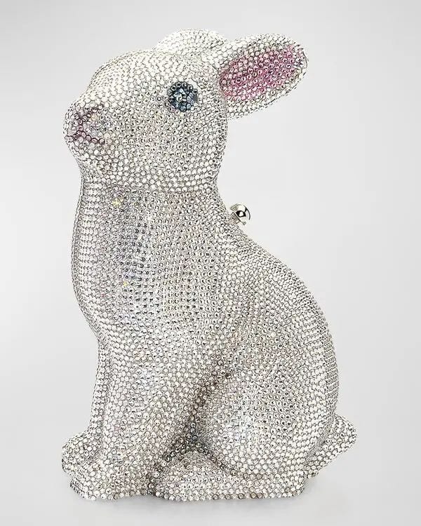 Judith Leiber bunny clutch.