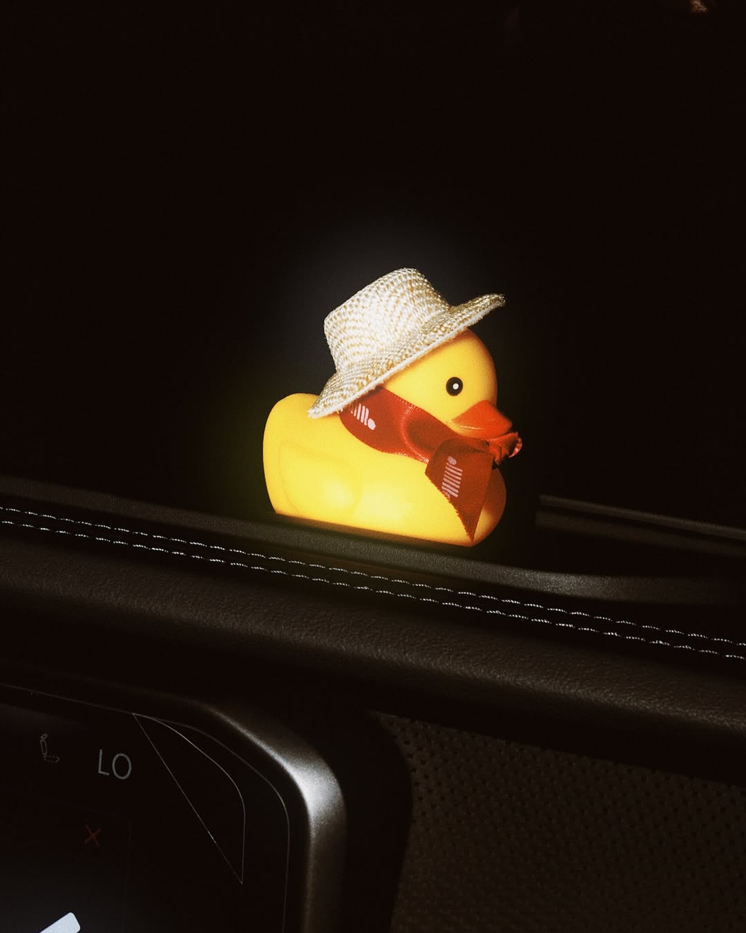 Rubber duck in Michelle Dee's car