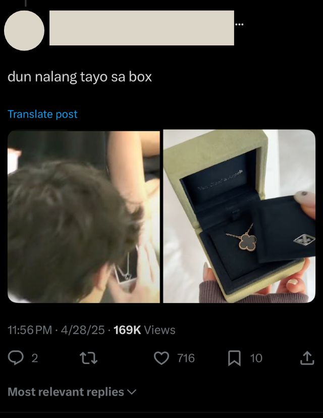 Netizens react to AZ Martienz receiving a necklace from Larkin Castro