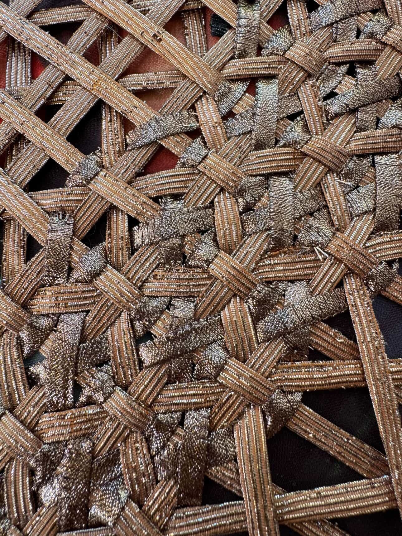 A closer look at the handwoven "banig" pattern. 