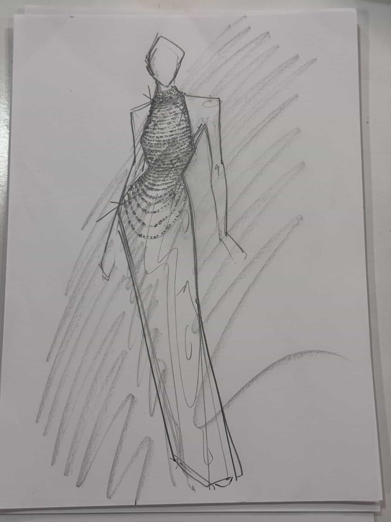 Jaz Cerezo's sketch for "The Warrior"