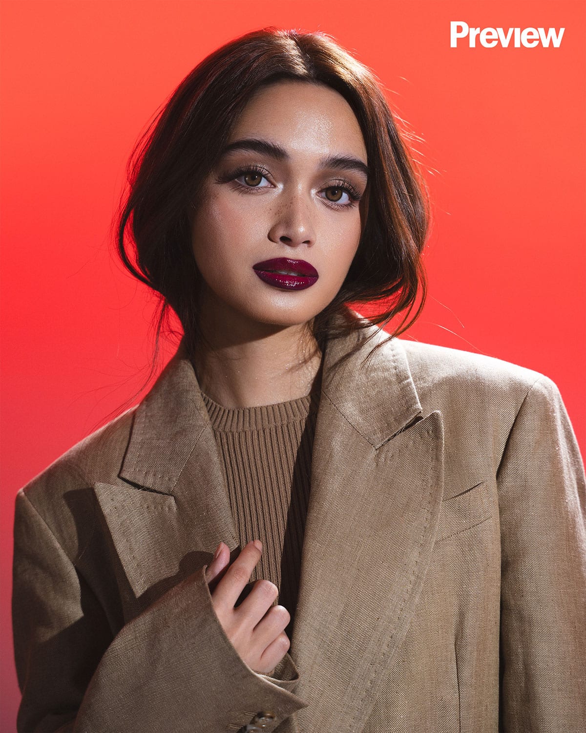 Sunshine and Angelina Cruz wear Max Mara.