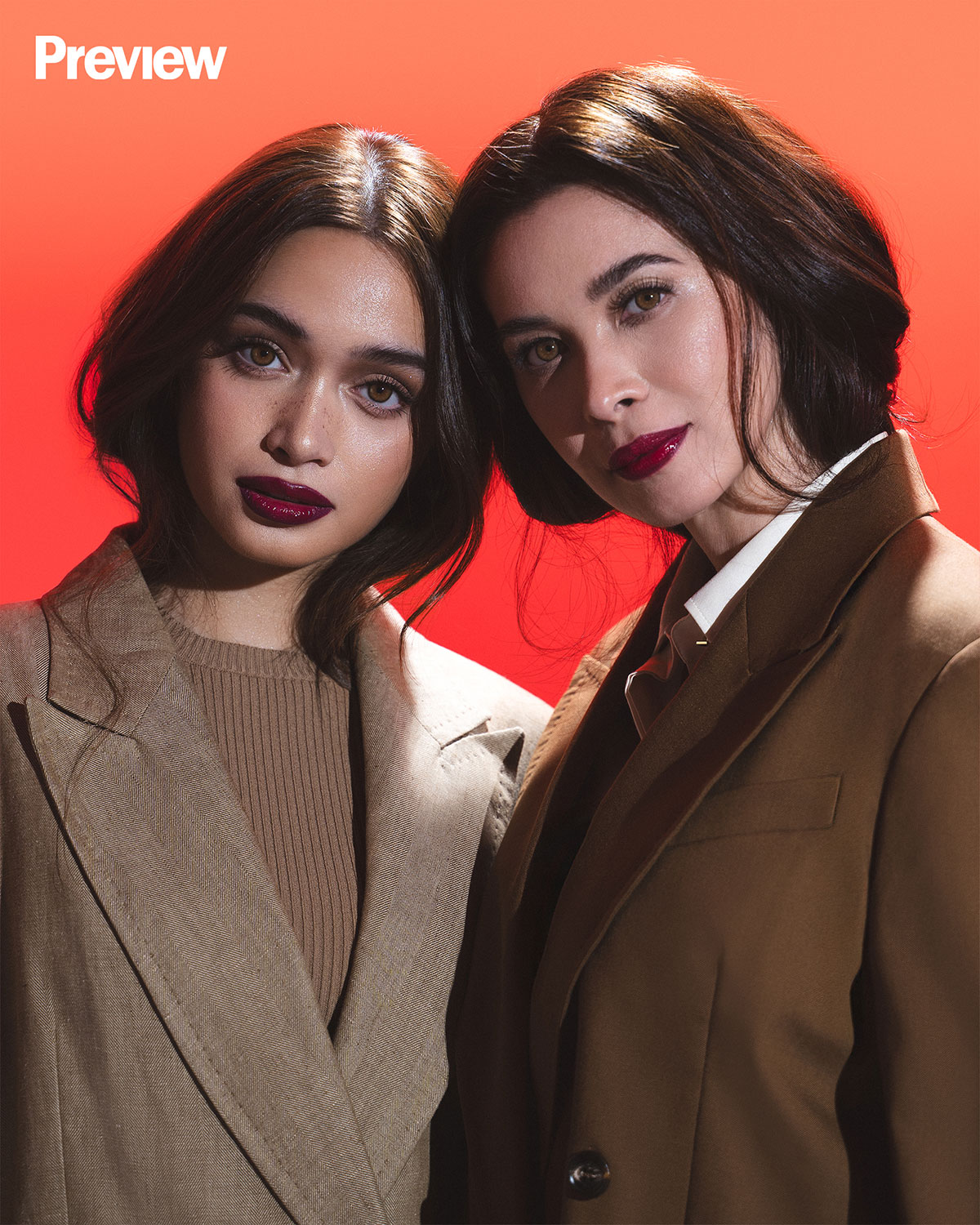 Sunshine and Angelina Cruz wear Max Mara.