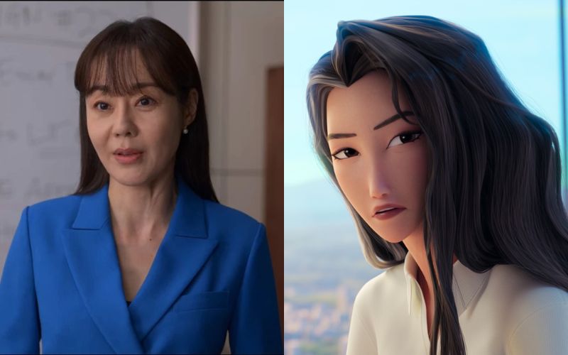 Yunjin Kim in XO Kitty and Kpop Demon Hunters