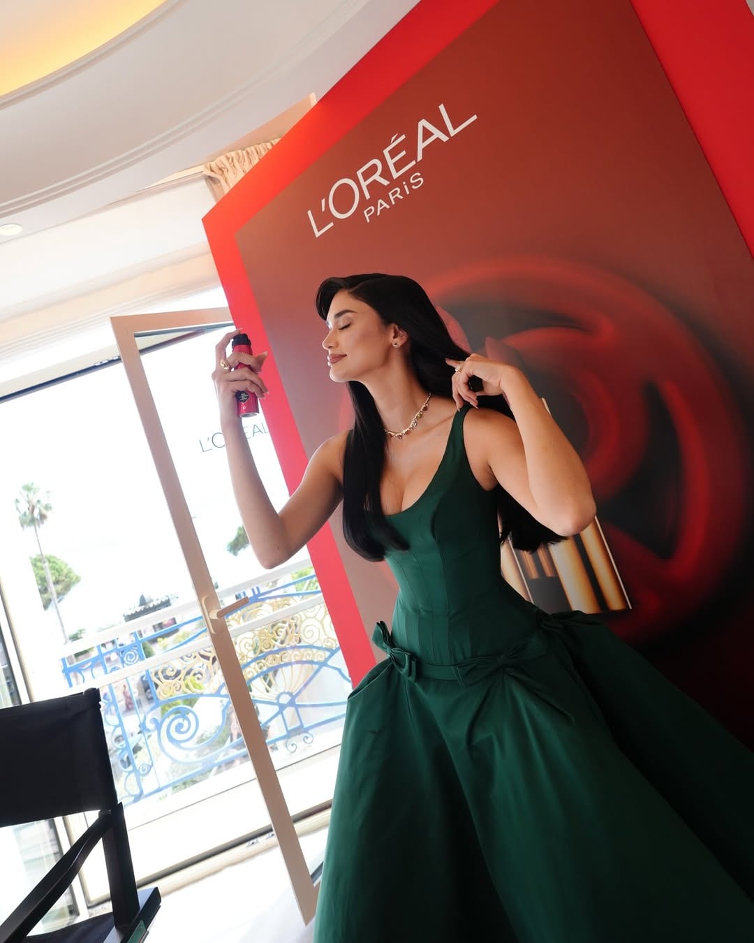 Pia gets glammed up for the Cannes 2025 red carpet with L'Oreal