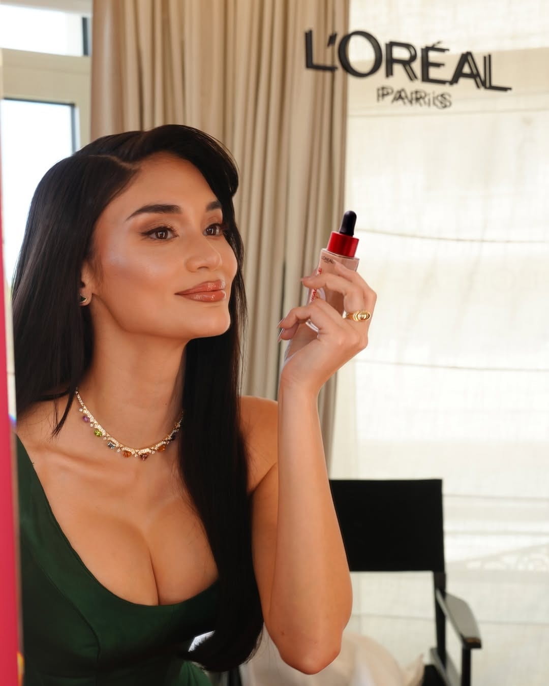 Pia gets glammed up for the Cannes 2025 red carpet with L'Oreal