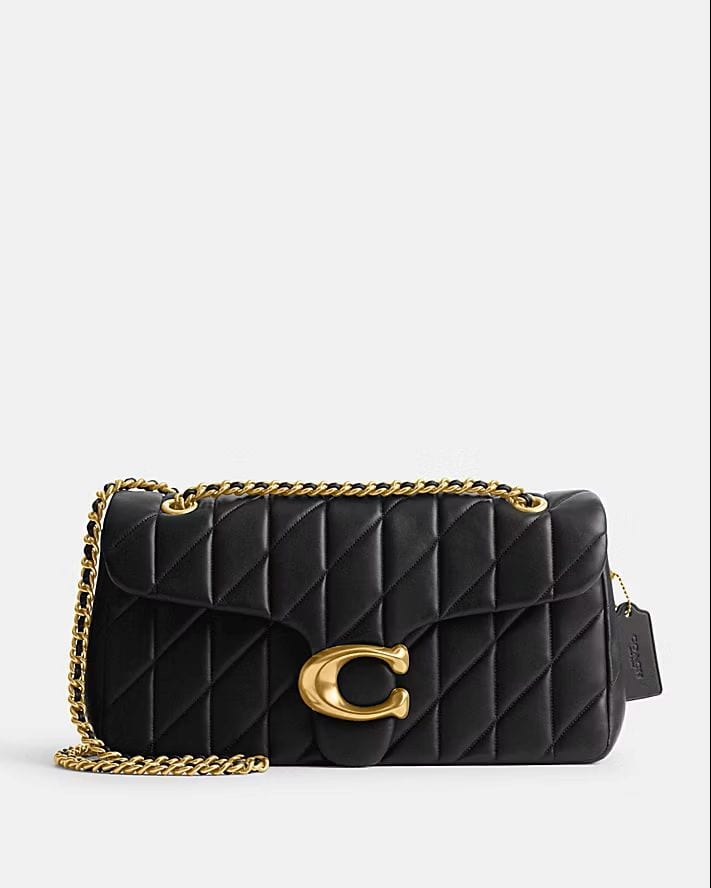 Tabby Shoulder Bag 26 with Quilting in Buff, P47,500, COACH, rustans.com