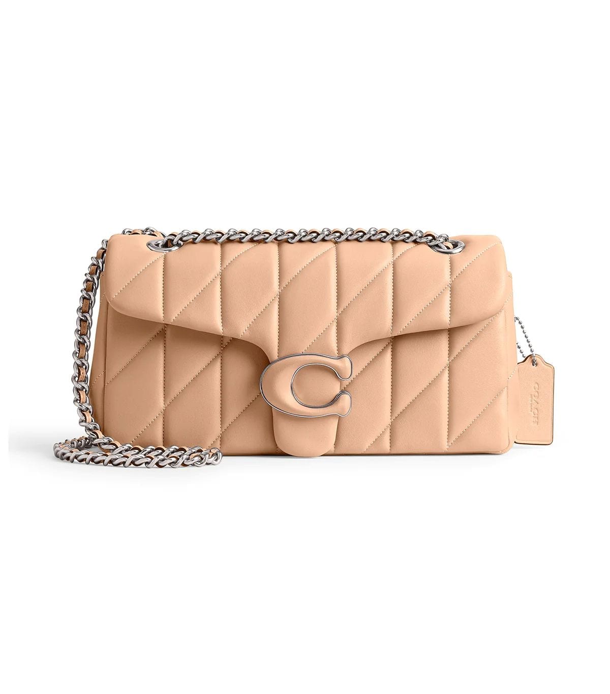 Tabby Shoulder Bag 26 with Quilting in Buff, P47,500, COACH, rustans.com