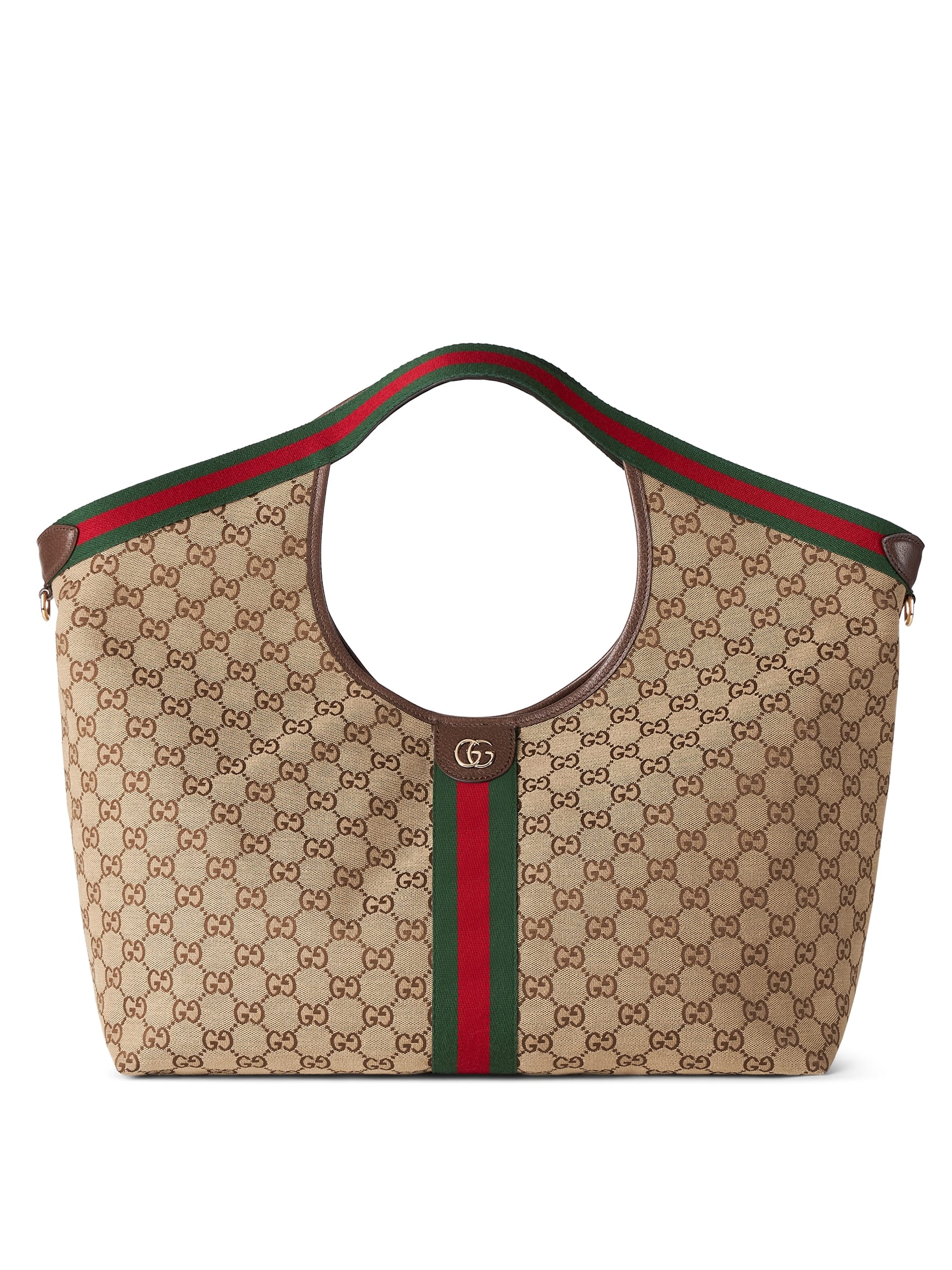 Gucci Giglio large tote bag in beige and brown GG canvas, P130,000, GUCCI