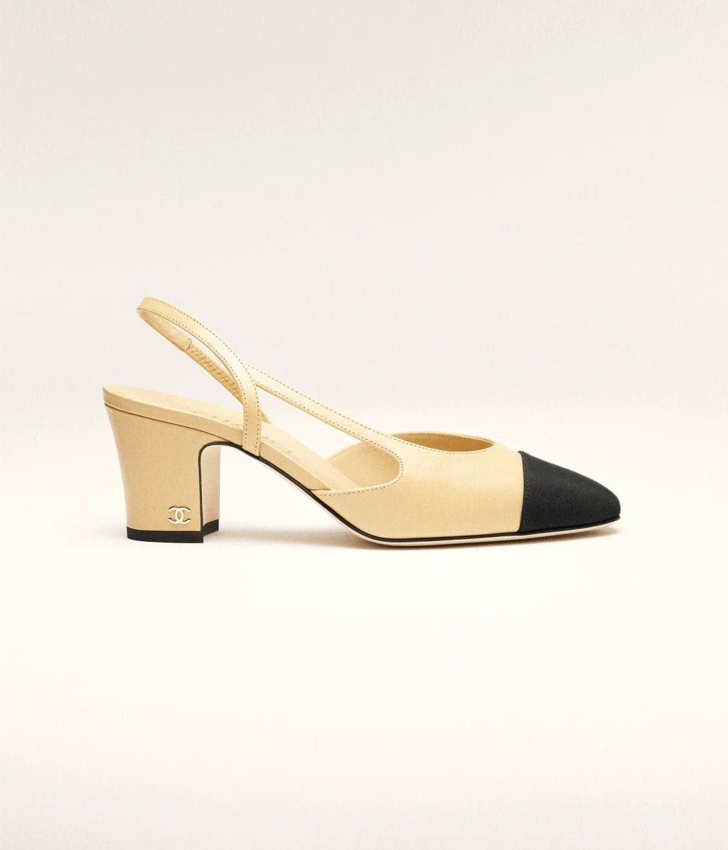 Slingbacks - Goatskin & grosgrain, beige & black, $1100 (approximately P62,448.66), CHANEL, chanel.com