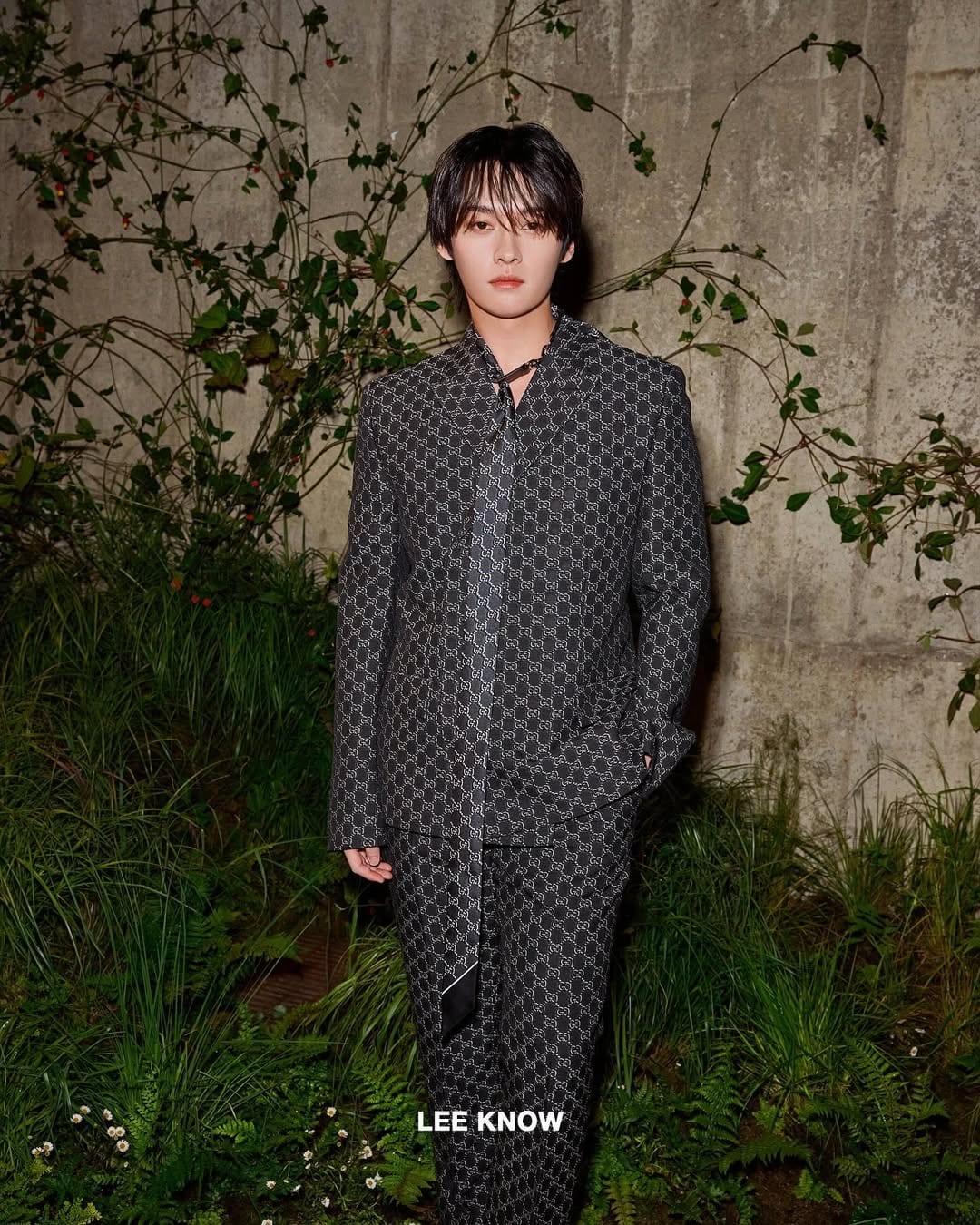 Lee Know attends the Gucci Cruise 2025 show.