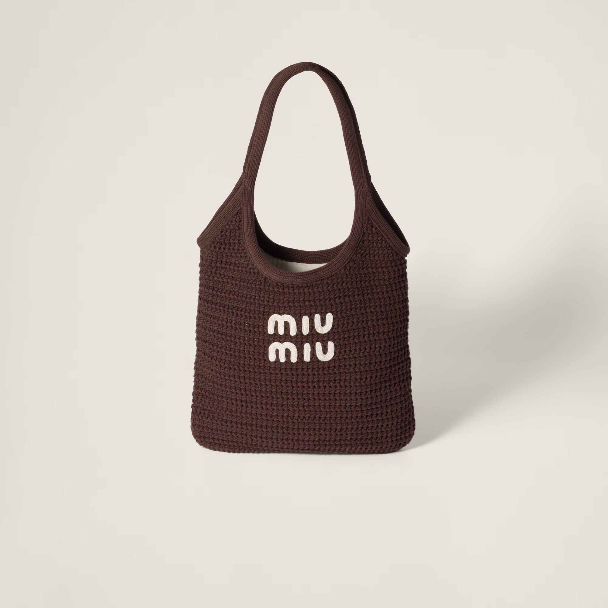 MIU MIU Ivy Raffia-Effect Woven Tote Bag