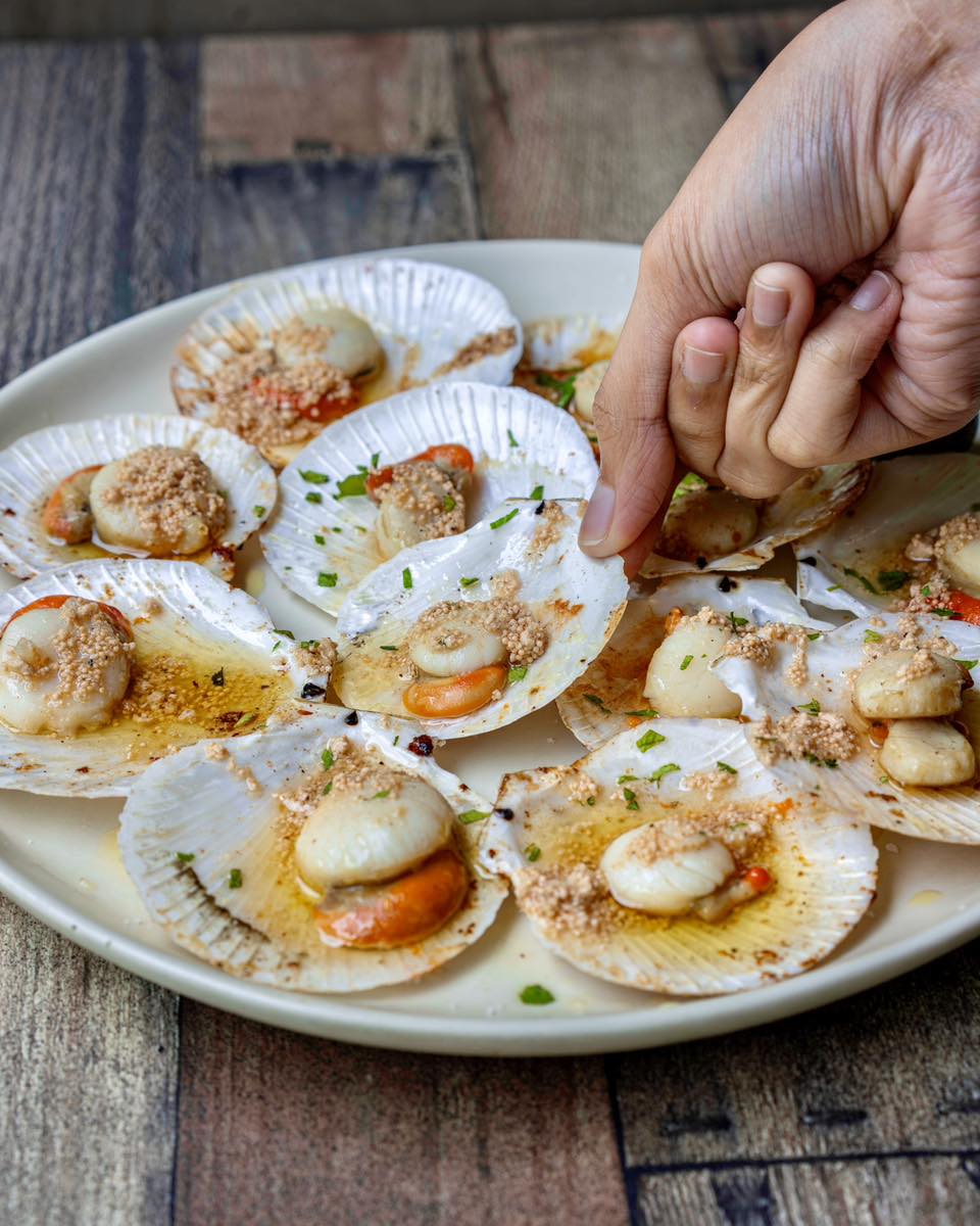 Baked Capiz Scallops Grace park Dining