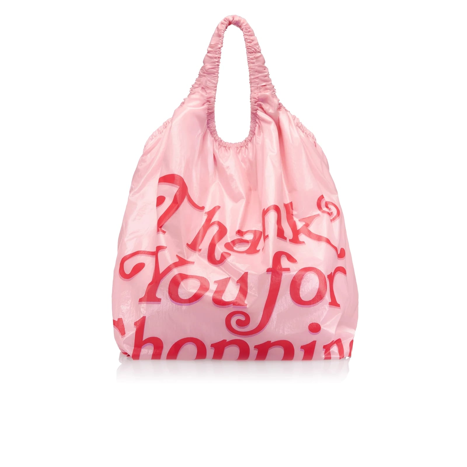 Jumbo Thank You Plastic Bag | Pink - Large, $195 (approximately P11,193.95), TELFAR, telfar.net