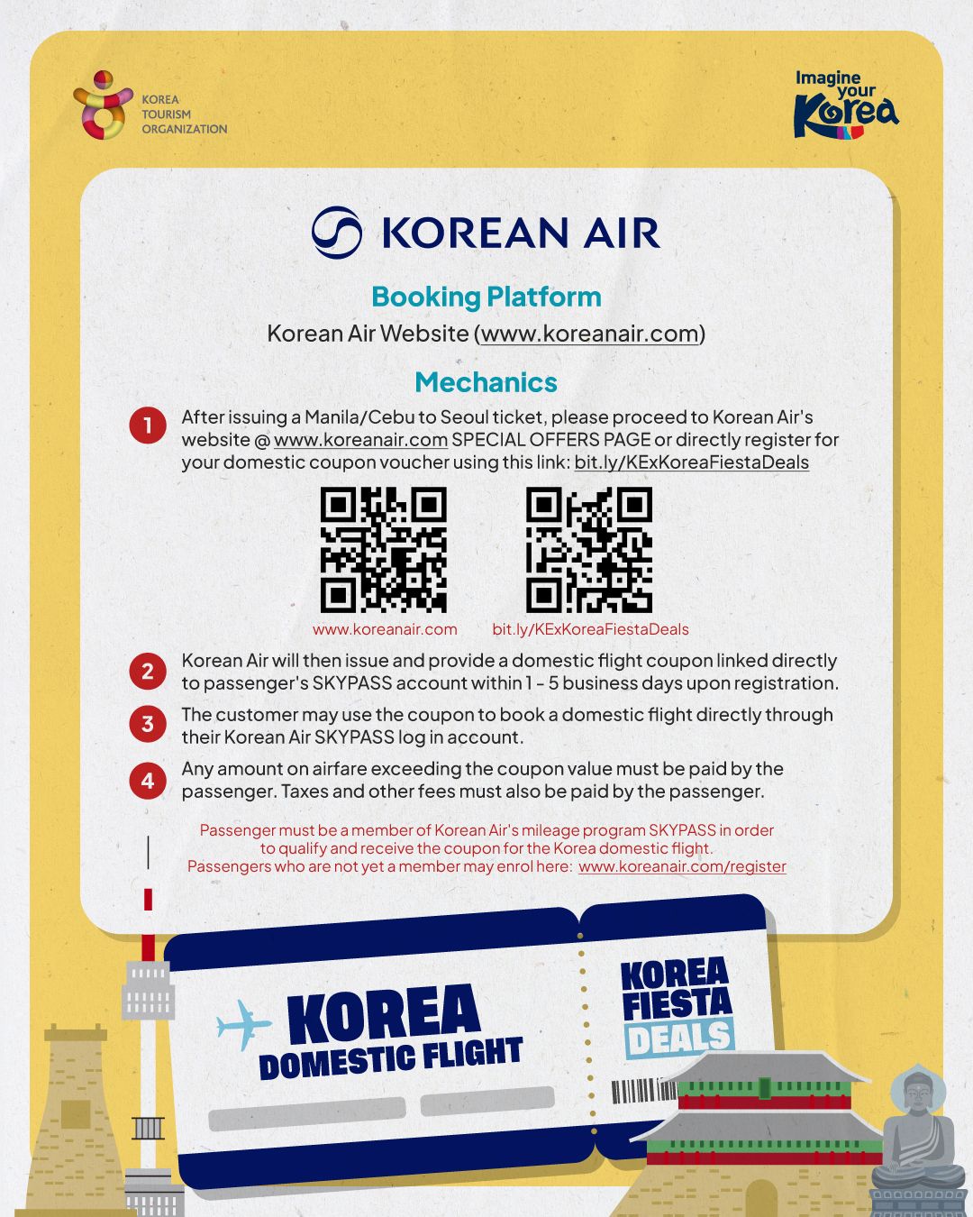 Korean Air Korea Tourism Organization Korea Fiesta Deals