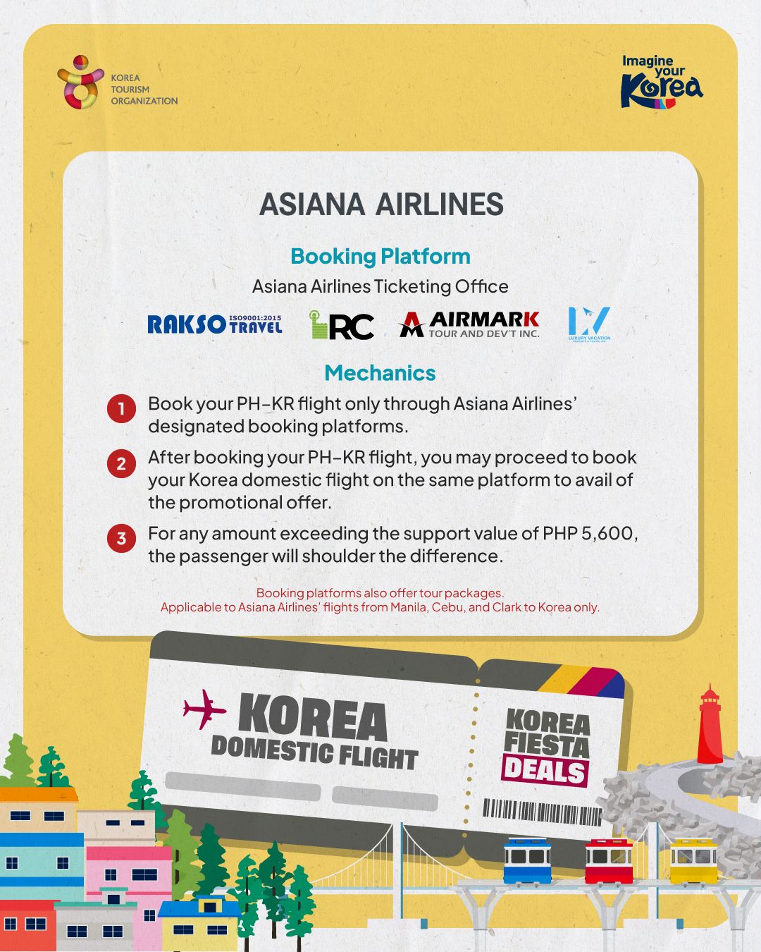 Asiana Airlines Korea Tourism Organization Korea Fiesta Deals