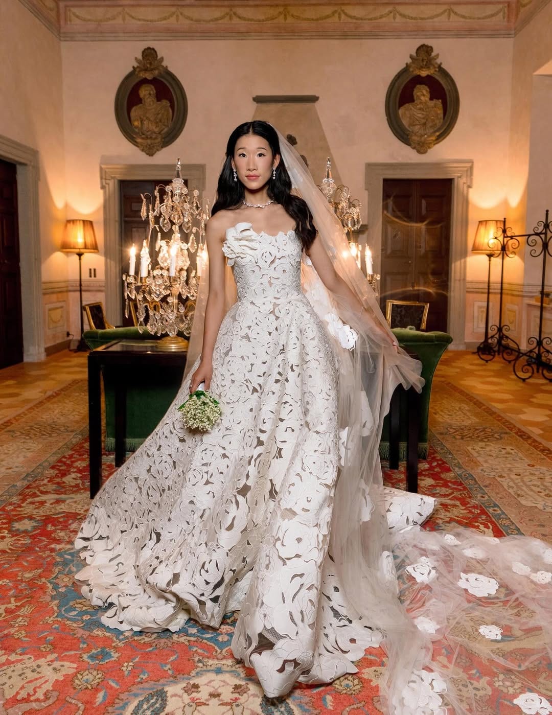 Becca Bloom's wedding gown