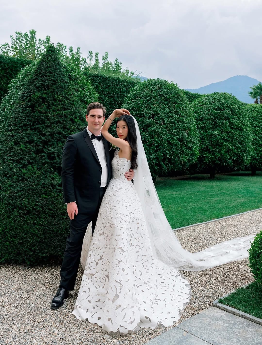 Becca Bloom's wedding gown