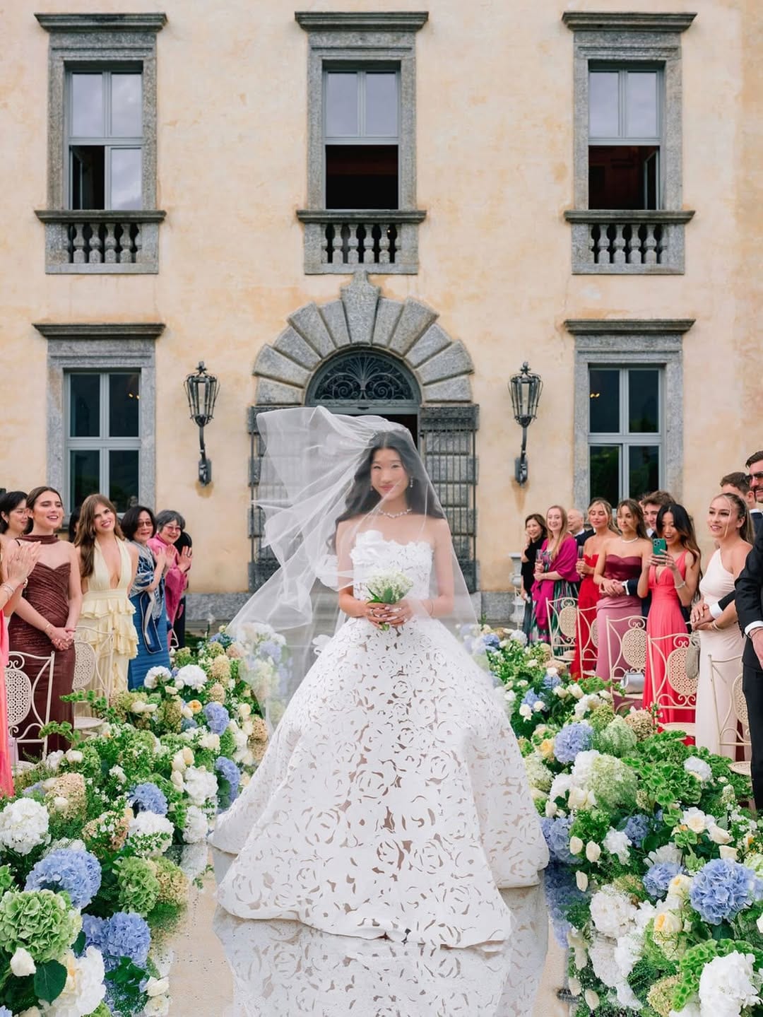 Becca Bloom's wedding gown