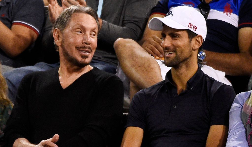 Larry Ellison and Novak Djokovic