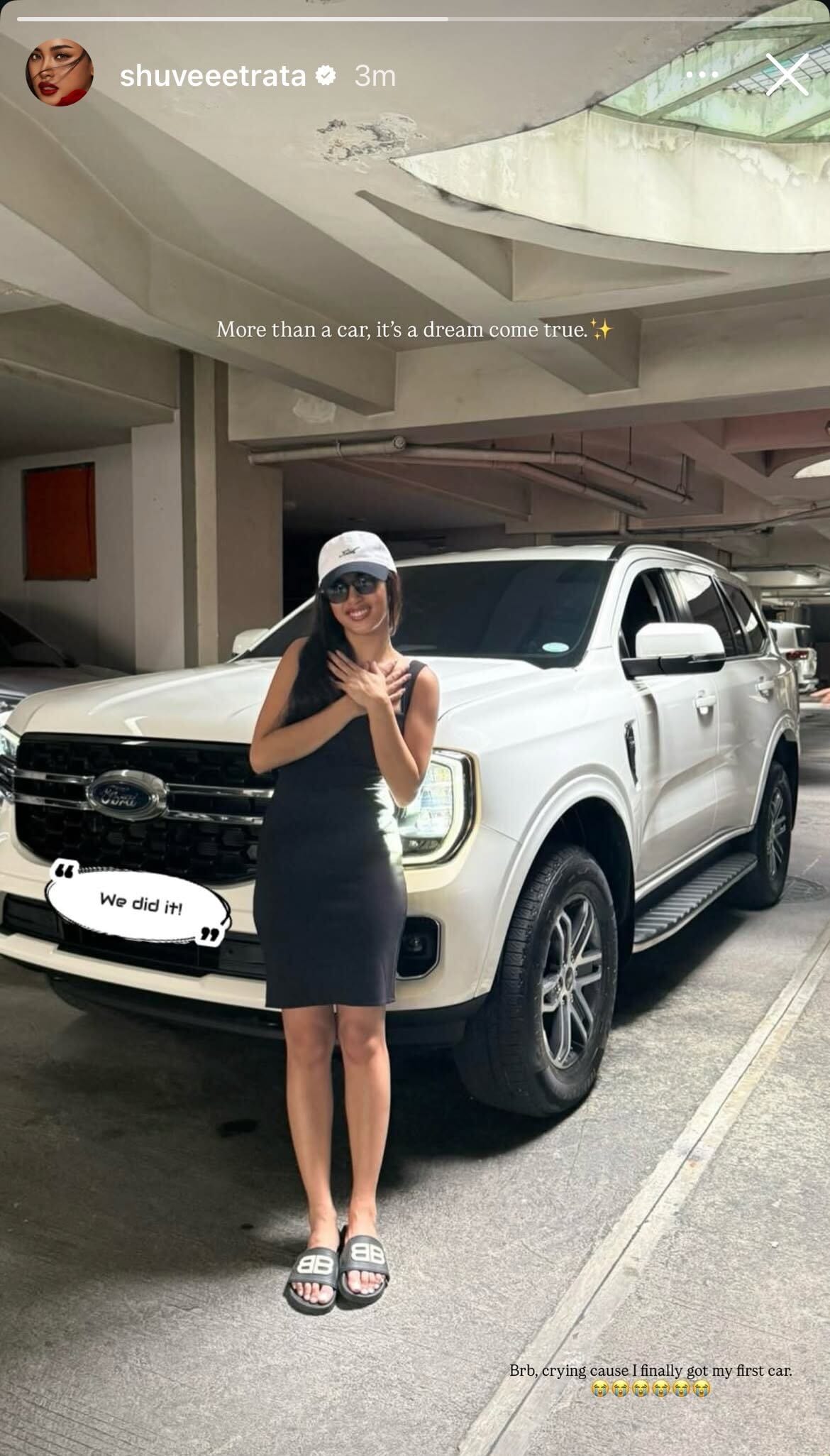 Shuvee Etrata with her car