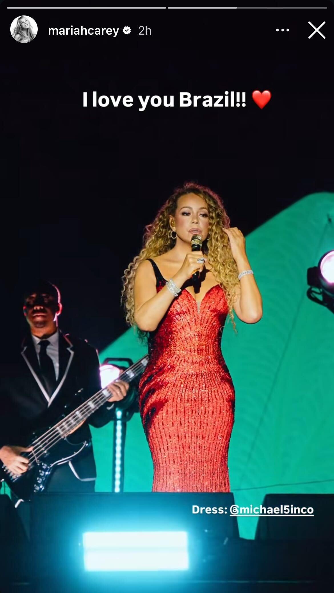 Mariah Carey wearing Michael Cinco