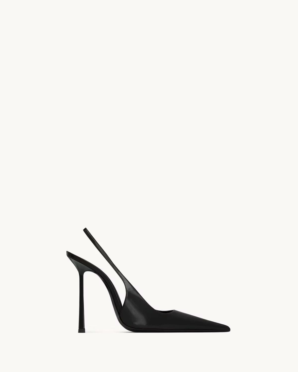 Vendome slingback pumps in glazed leather - Black, $1100 (approximately P63,702.10), SAINT LAURENT, ysl.com