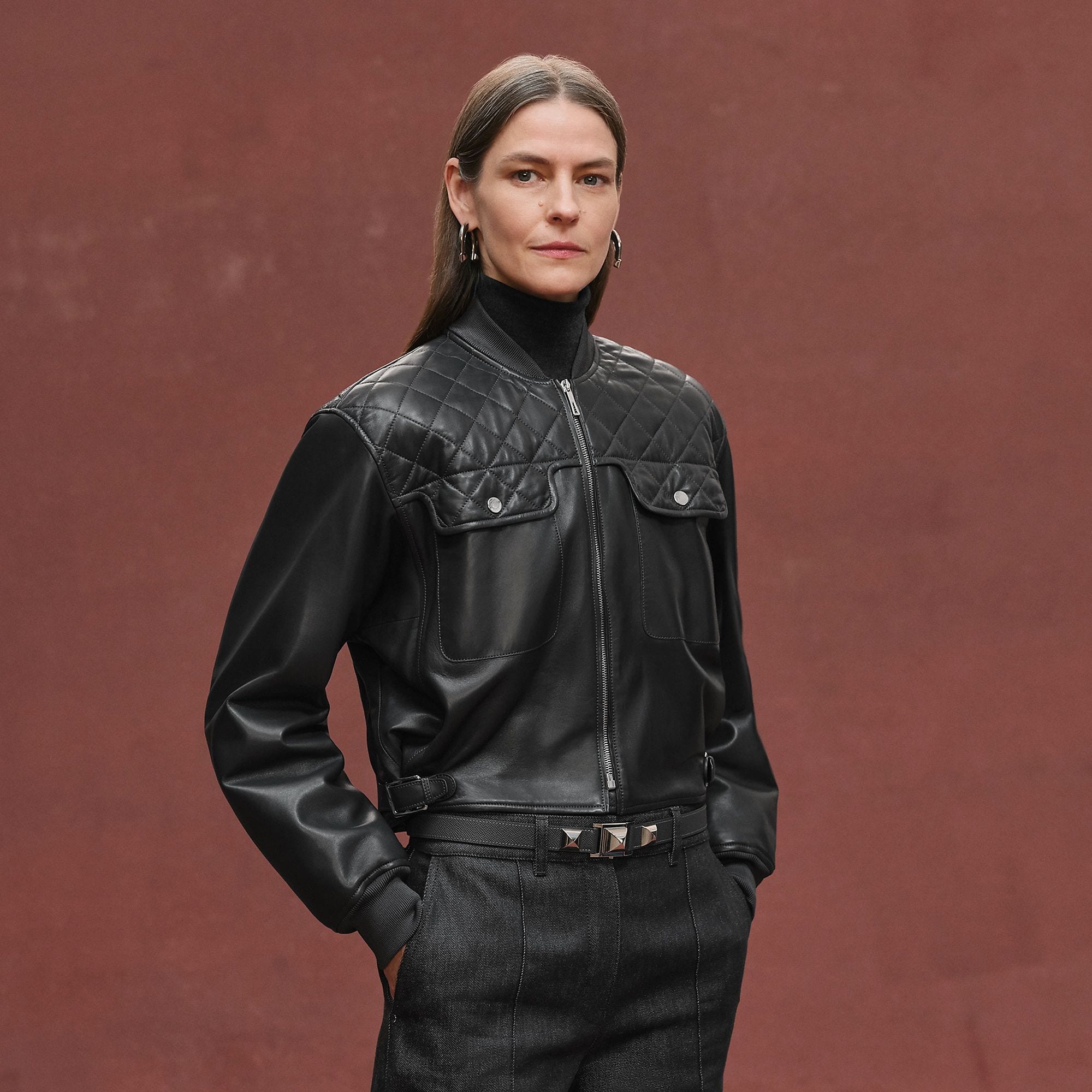 Short bomber jacket in Gris Ardoise, €10,000 (approximately P686,720), HERMES, hermes.com