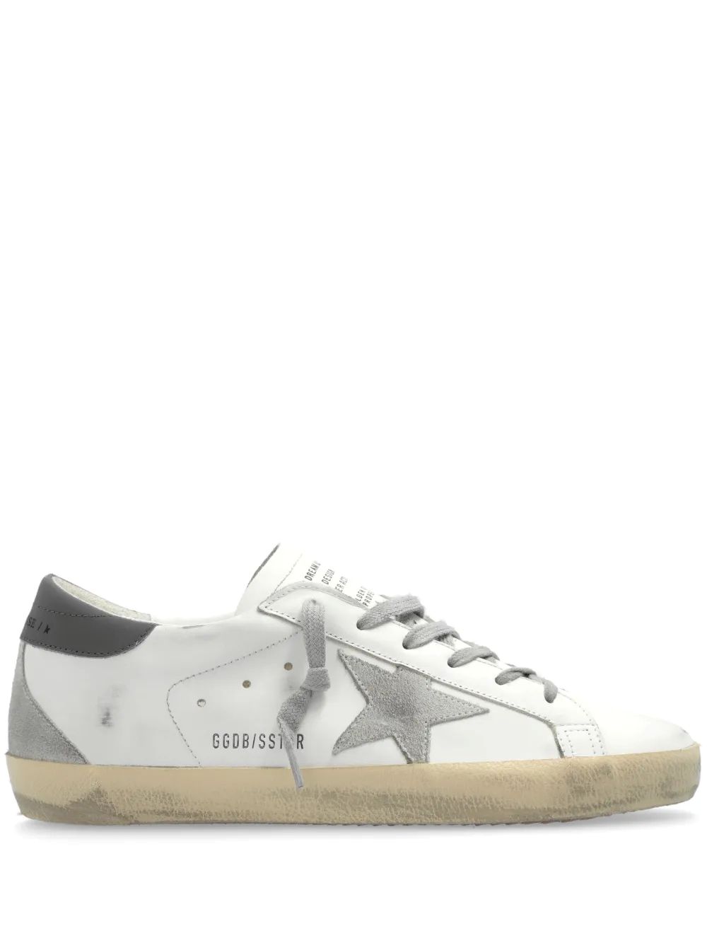 Super-star distressed leather sneakers, $521 (approx. P30,828.09), GOLDEN GOOSE, farfetch.com