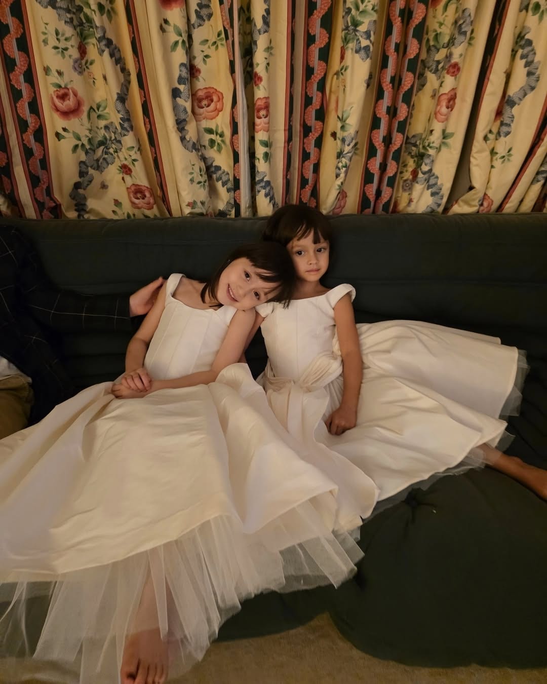 Penelope Ho and Charlotte Burnand's twinning Christmas outfits