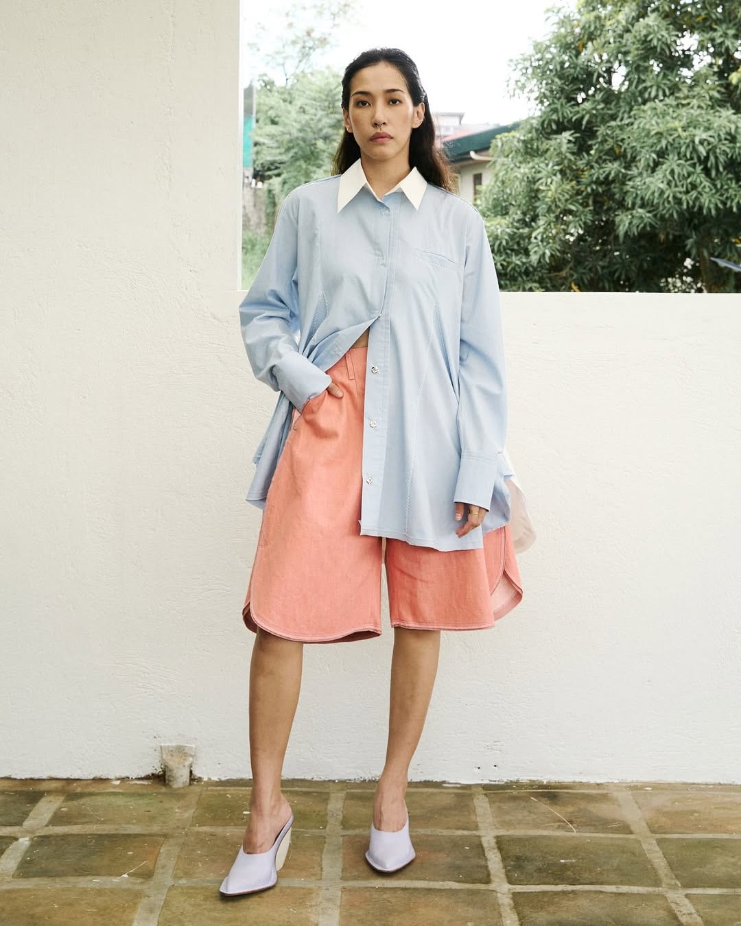 Umbrella Shirt in poplin and oxford cotton, BAGASAO, Instagram/bagasaostudios