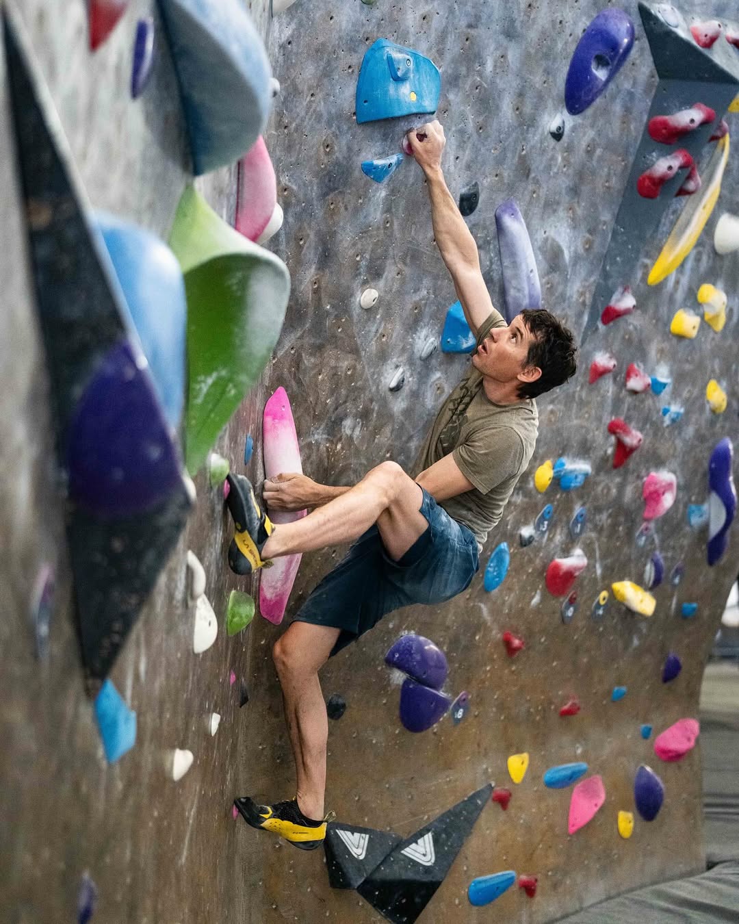 Alex at a climbing gym