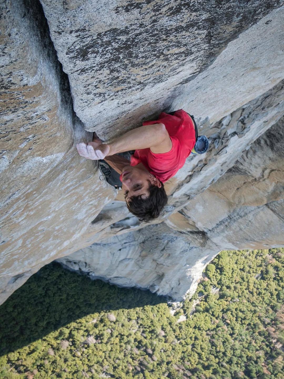 Alex taking on the El Capitan cliff in 2017