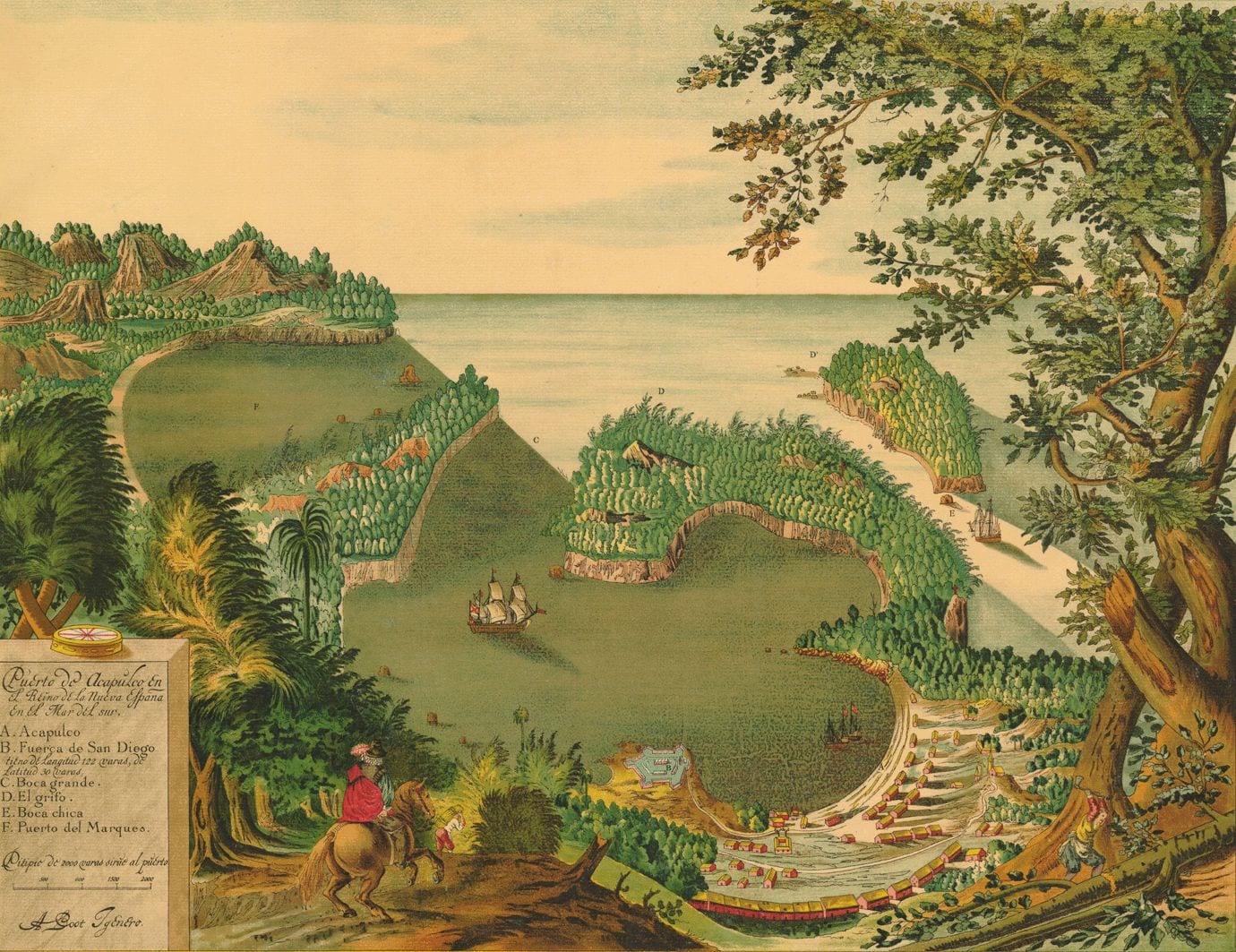 Acapulco in 1628, Mexican terminus of the Manila galleon