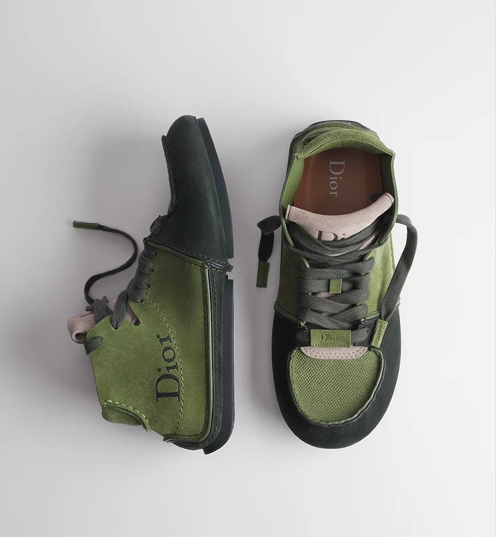 Green Nubuck and Green Suede Calfskin