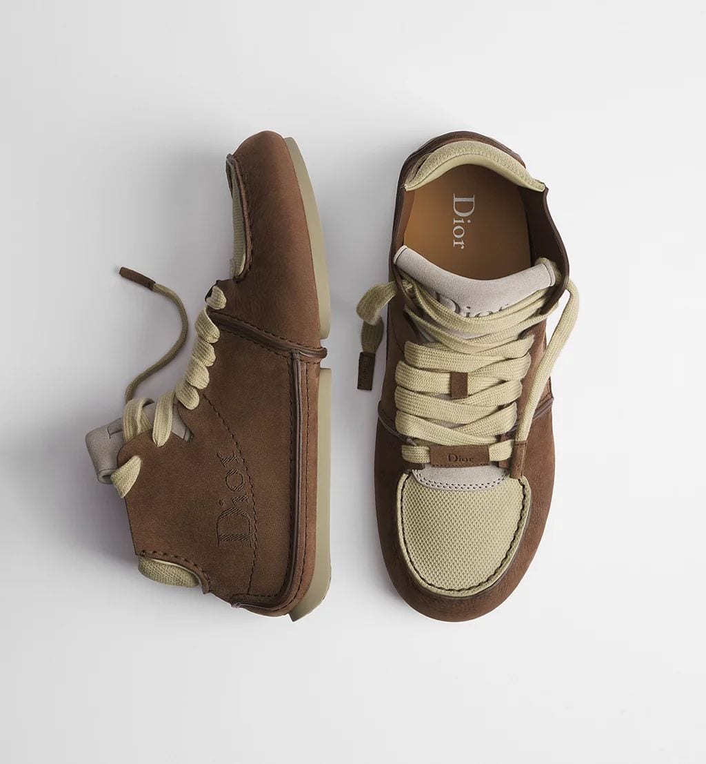 Brown Nubuck with Brown and Beige Suede Calfskin