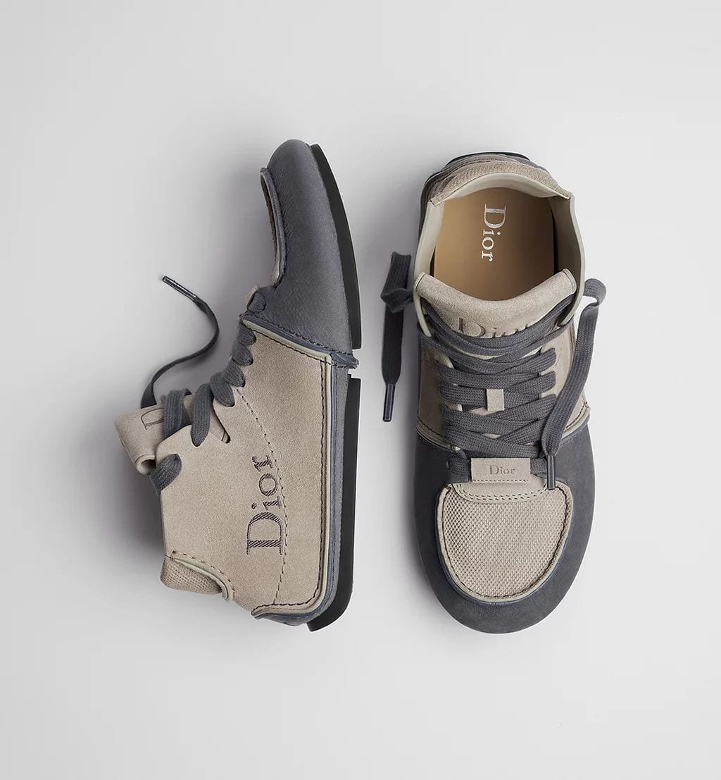Gray Nubuck and Gray Suede Calfskin