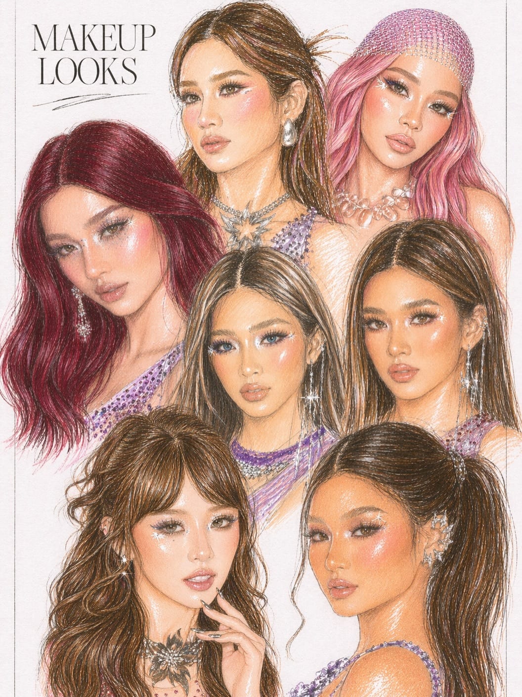 BINI makeup look for Coachella Week 2