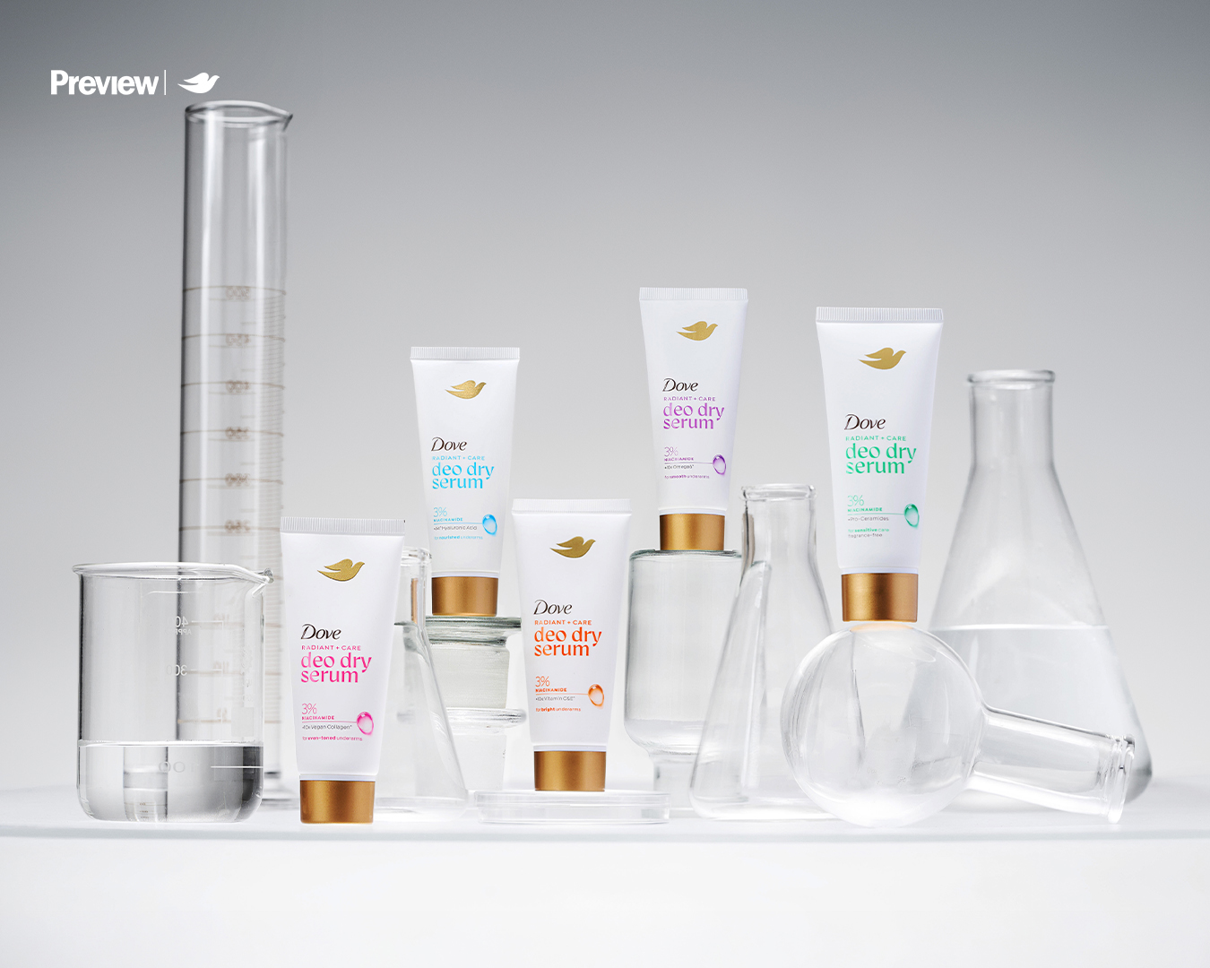The Dove Radiant + Care Deo Serums